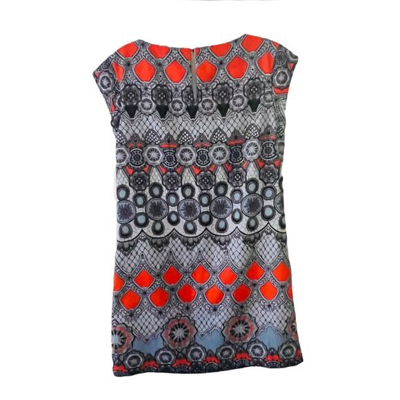 Banana Republic Abstract Print Cap Sleeve Shift Dress Size 2 NWT - Picture 2 of 6